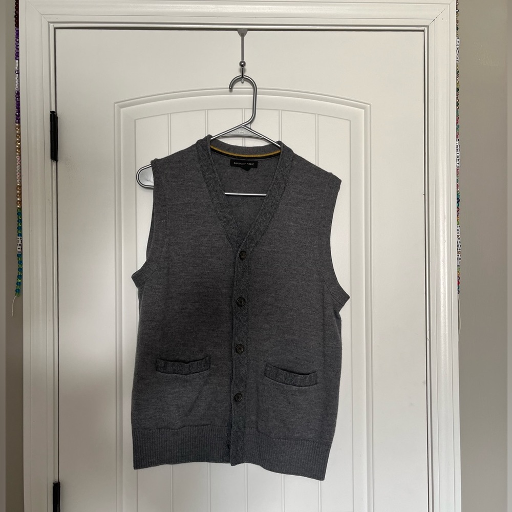 Banana Republic Gray Sweater Vest